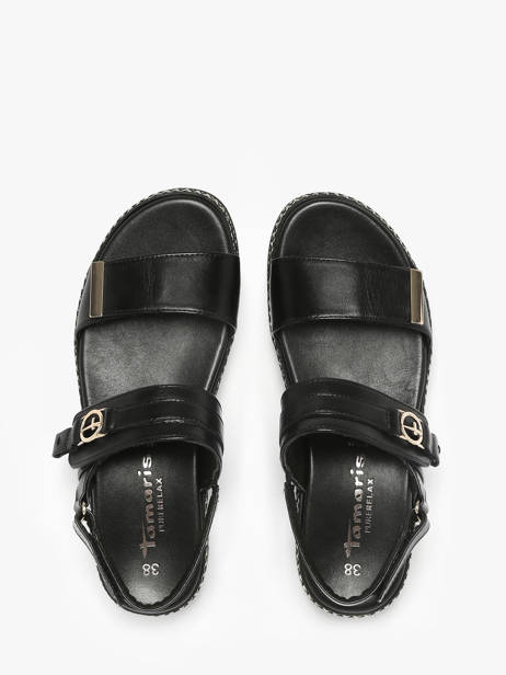 Sandalen Uit Leder Tamaris Zwart women 44 ander zicht 3